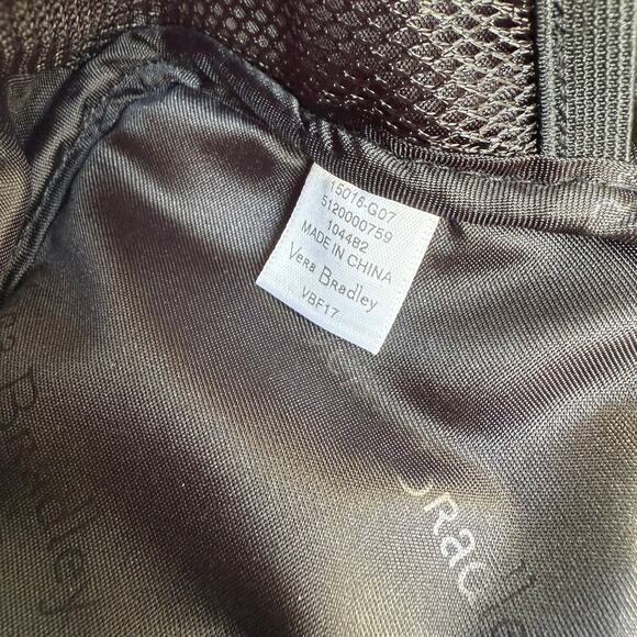 Vera Bradley Travel Cosmetic Bag Black White Paisley NWT - Picture 6 of 7